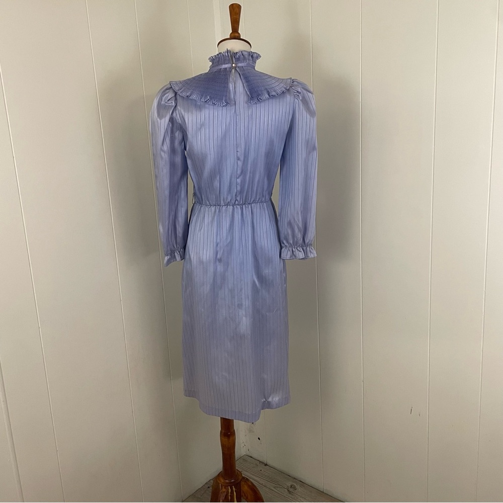 Vintage 70s 80s Smocked Bin‎ Long Sleeve Midi Dress - Picture 12 of 15